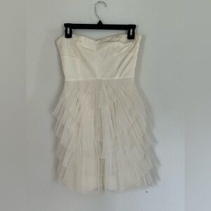 Strapless white dress